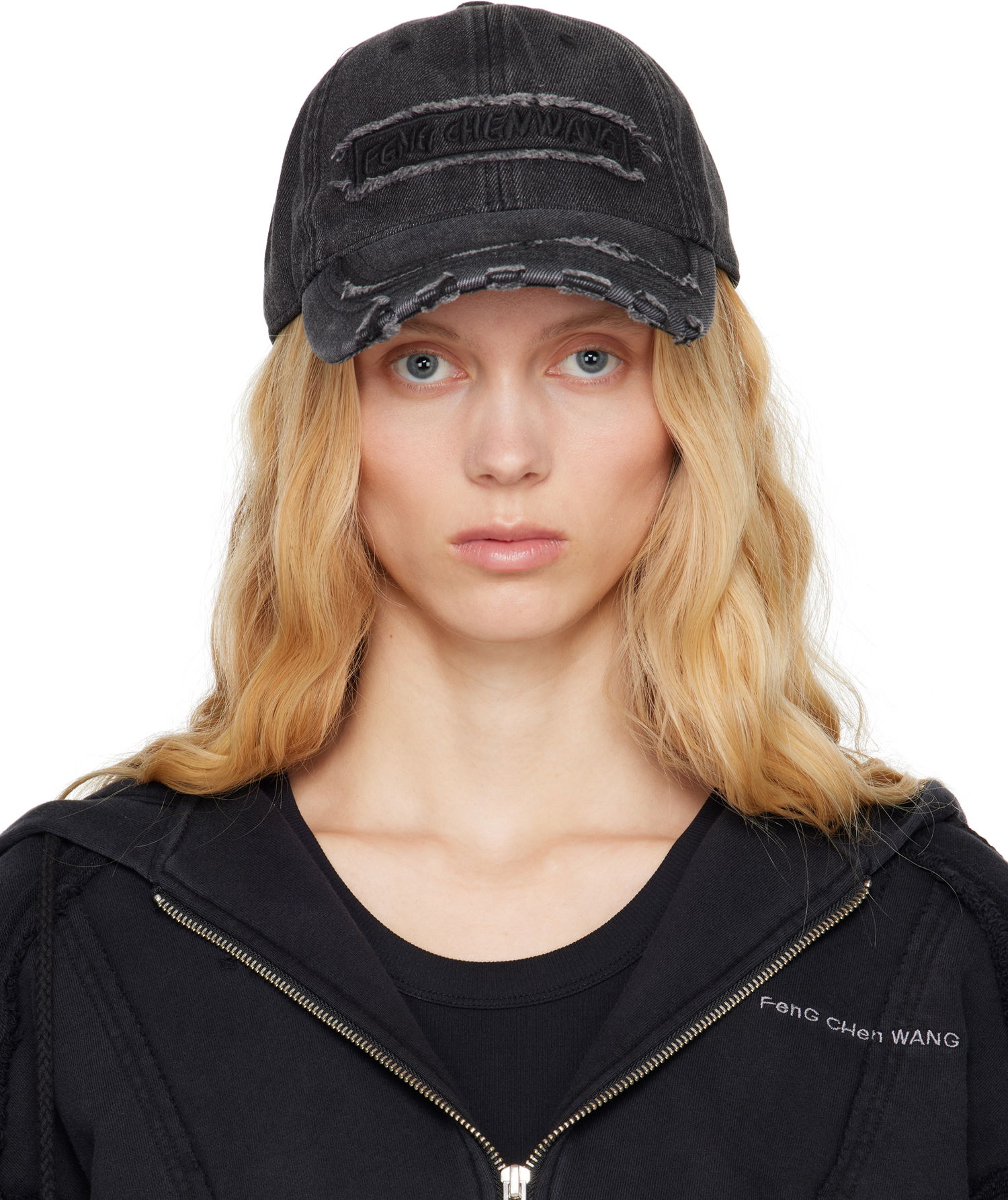 Keps Feng Chen Wang Feng Chen Wang Denim Baseball Cap Svart | FUS19AC02, 0