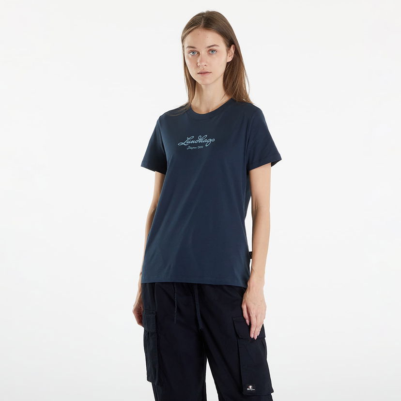 T-shirt Lundhags Lundhags Jarpen Logo T-Shirt Mörkblå | 44318-24-75350
