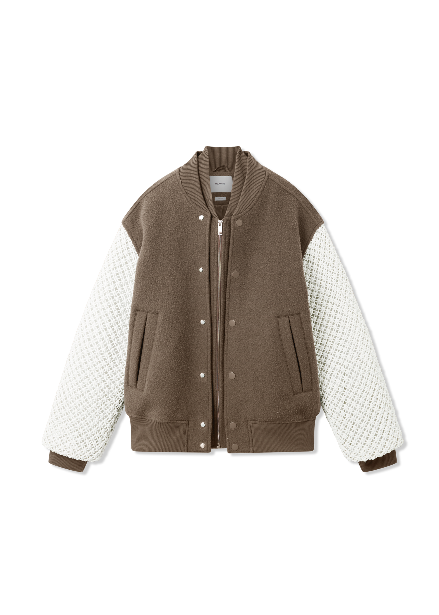 Jacka AXEL ARIGATO Varsity Jacket with Knit Sleeves Brun | A3148002, 1