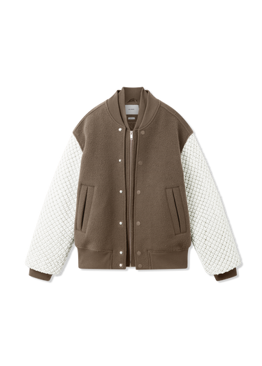 Jacka AXEL ARIGATO Varsity Jacket with Knit Sleeves Brun | A3148002, 1