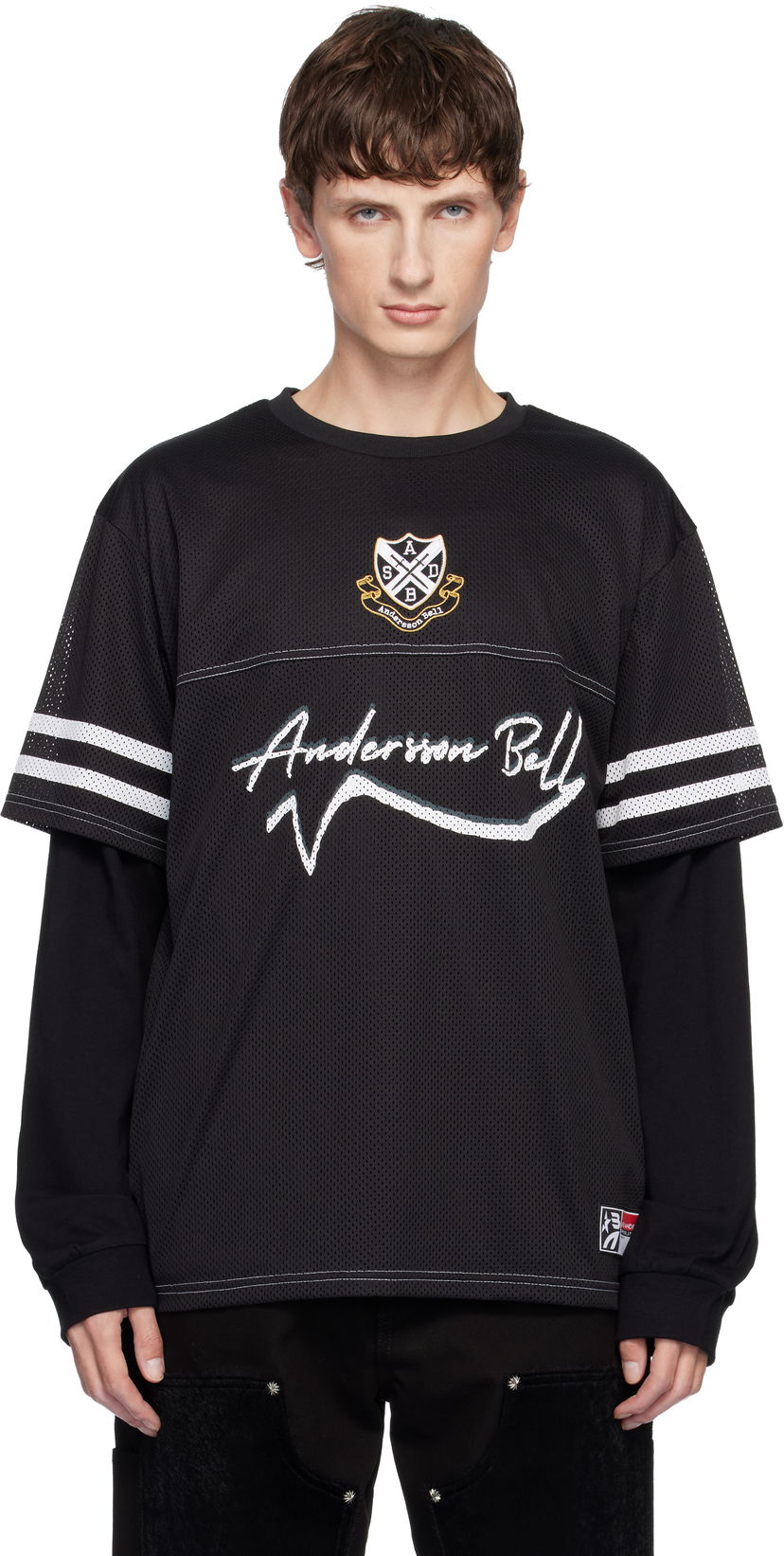 Jersey Andersson Bell Football Layered Long Sleeve T-shirt Svart | atb1380m