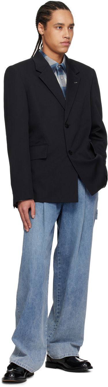 Jacka WOOYOUNGMI Wooyoungmi Single-Breasted Wool Blazer Svart | W251CJ01, 3