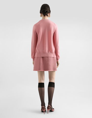 Sweater Dolce & Gabbana Dolce & Gabbana Cashmere Cardigan with Inside-Out Seams Rosa | FXV05TJBW0BF0473, 2