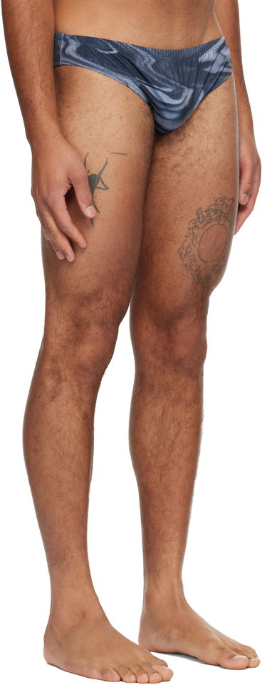 Badkläder Jean Paul Gaultier 'The Blurry Roses' satin-effect swim briefs Blå | 25/04-M-SW080-J023P-010200, 1