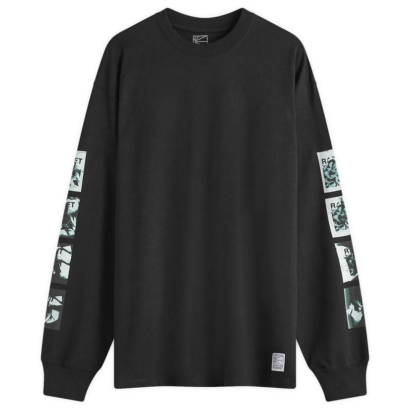 T-shirt PACCBET Flower Long Sleeve Svart | PACC15T011-BLK