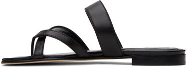 Tillbehör Manolo Blahnik Manolo Blahnik Susa Leather Toe-Ring Sandals Svart | 418-0317, 2