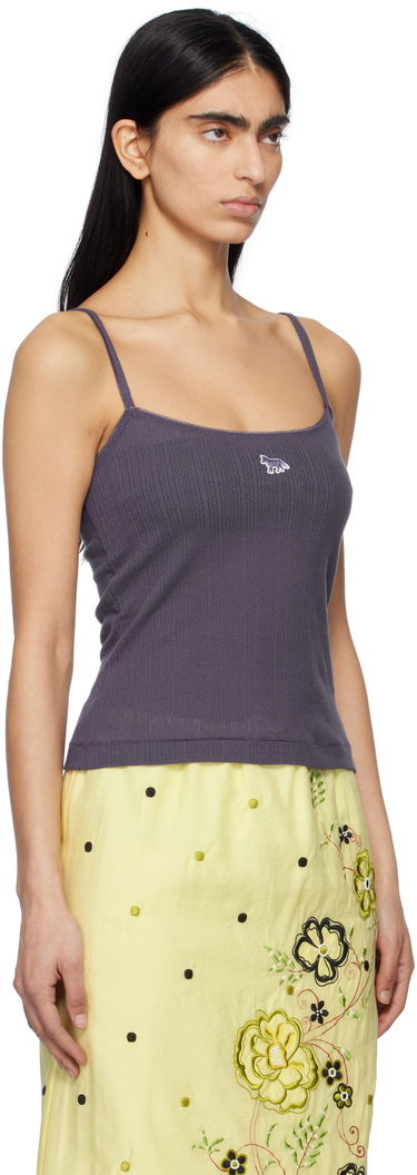 Linne MAISON KITSUNÉ Maison Kitsuné Baby Fox Patch Ribbed Camisole Purpur | OW00608KA0027, 1