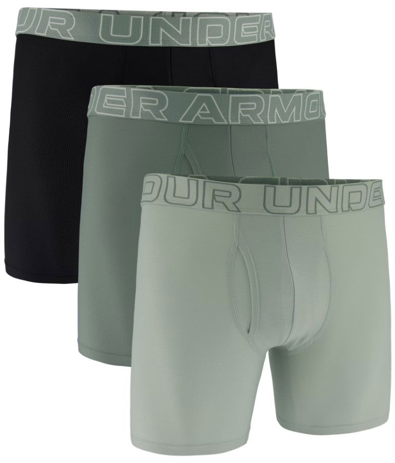 Boxare Under Armour Under Armour UA Performance Tech Mesh 6" Boxer Briefs - 3-Pack Svart | 1383884-377