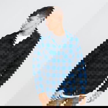 Skjorta Urban Classics Checked Flanell Shirt Mörkblå | TB297 Blue, 0