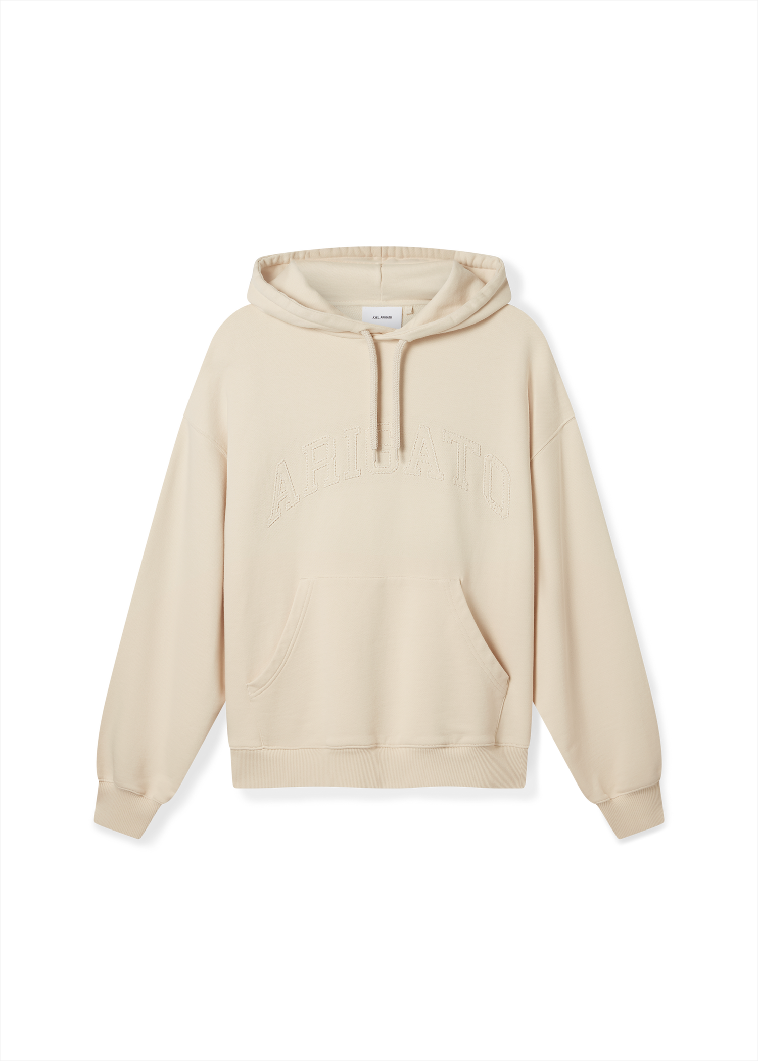 Sweatshirt AXEL ARIGATO Logo-Embroidered Fleece Hoodie Beige | A3022002, 1
