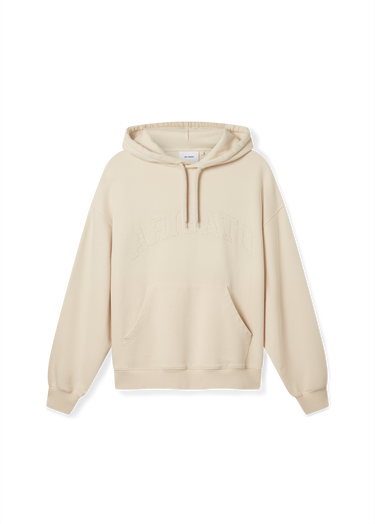 Sweatshirt AXEL ARIGATO Logo-Embroidered Fleece Hoodie Beige | A3022002, 1