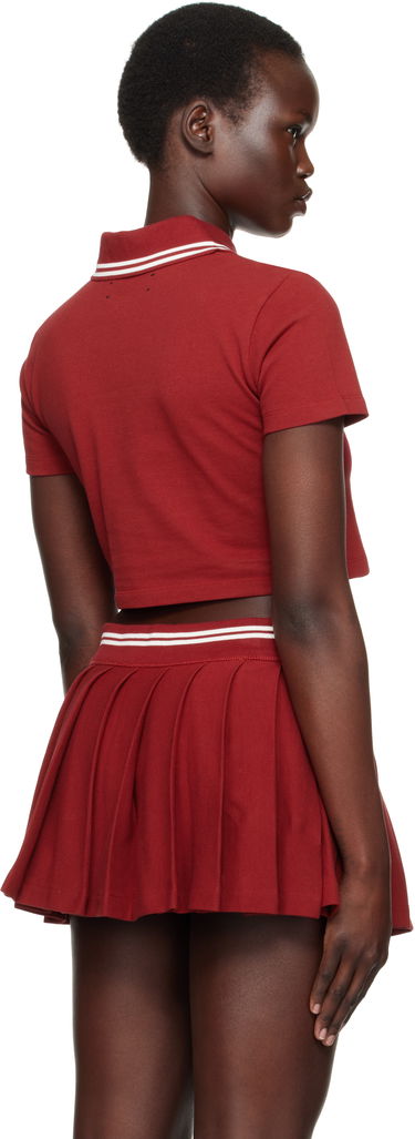 Kjol AMIRI AMIRI MA Quad Cropped Polo Röd | AWJYPO1001, 2