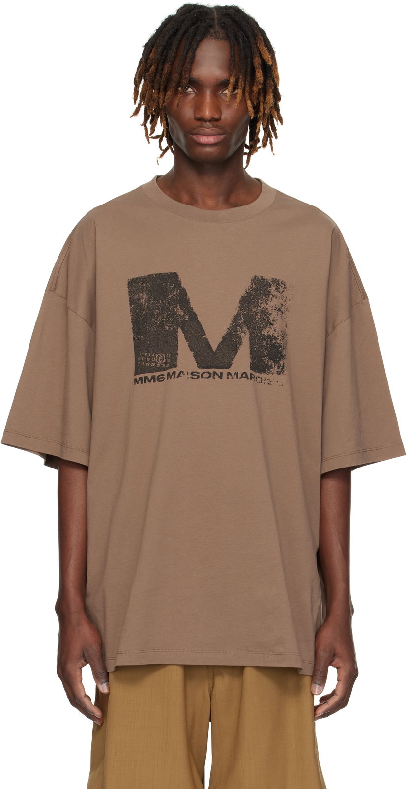 T-shirt Maison Margiela Maison Margiela Graphic T-Shirt Brun | SH0GC0048 S24312