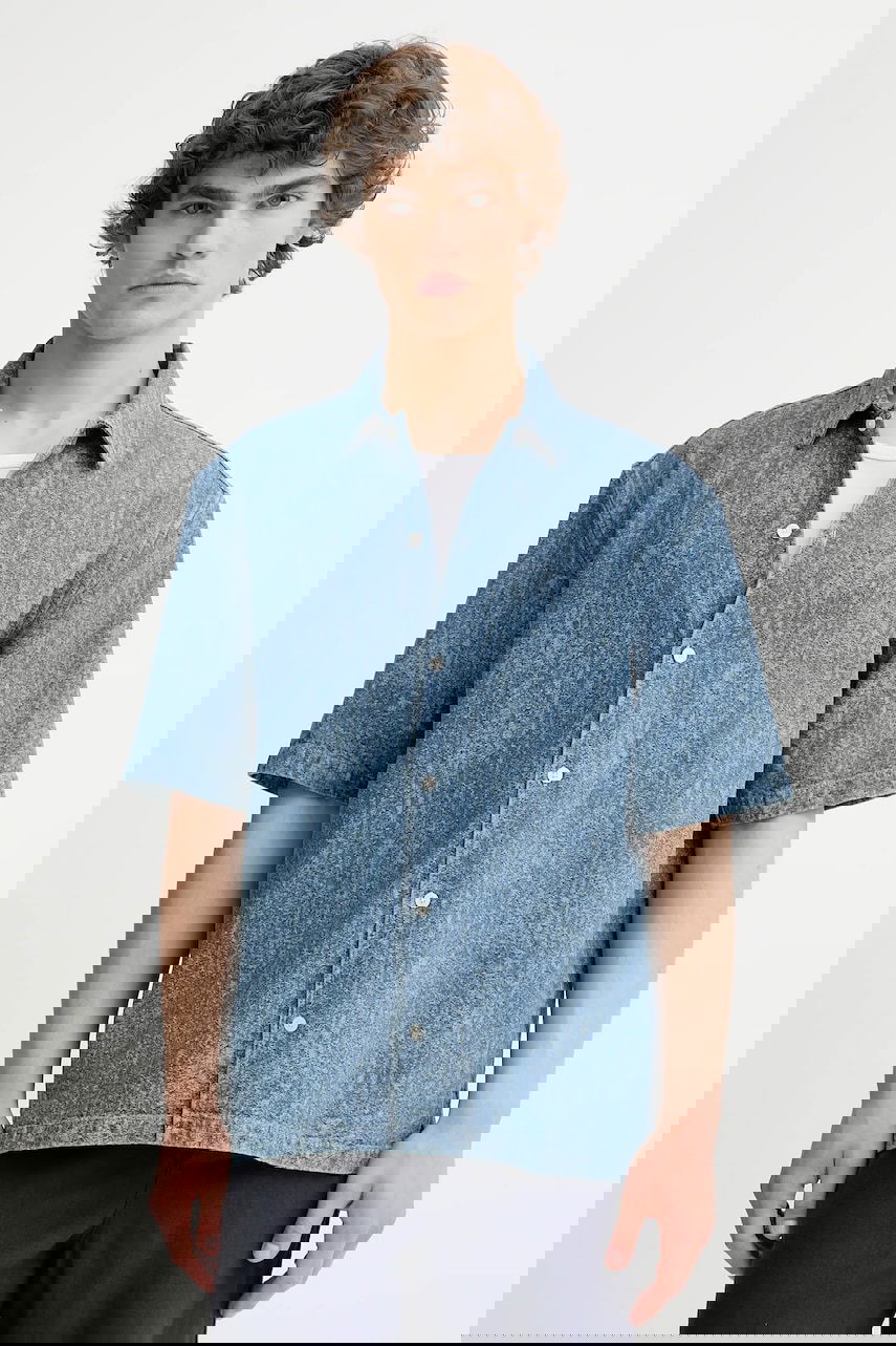 Skjorta Samsoe Samsoe Samsoe Samsoe SAAYO Regular Fit Denim Shirt Blå | M24200078, 0