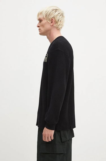 Sweatshirt Aries Waffle Crewneck Sweatshirt Svart | AR4066602, 1