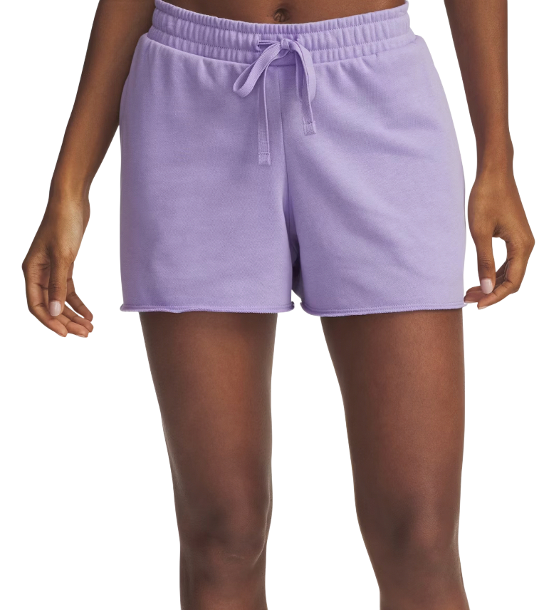 Shorts Under Armour Rival Terry Drawstring Raw Hem Shorts Purpur | 1389657-538