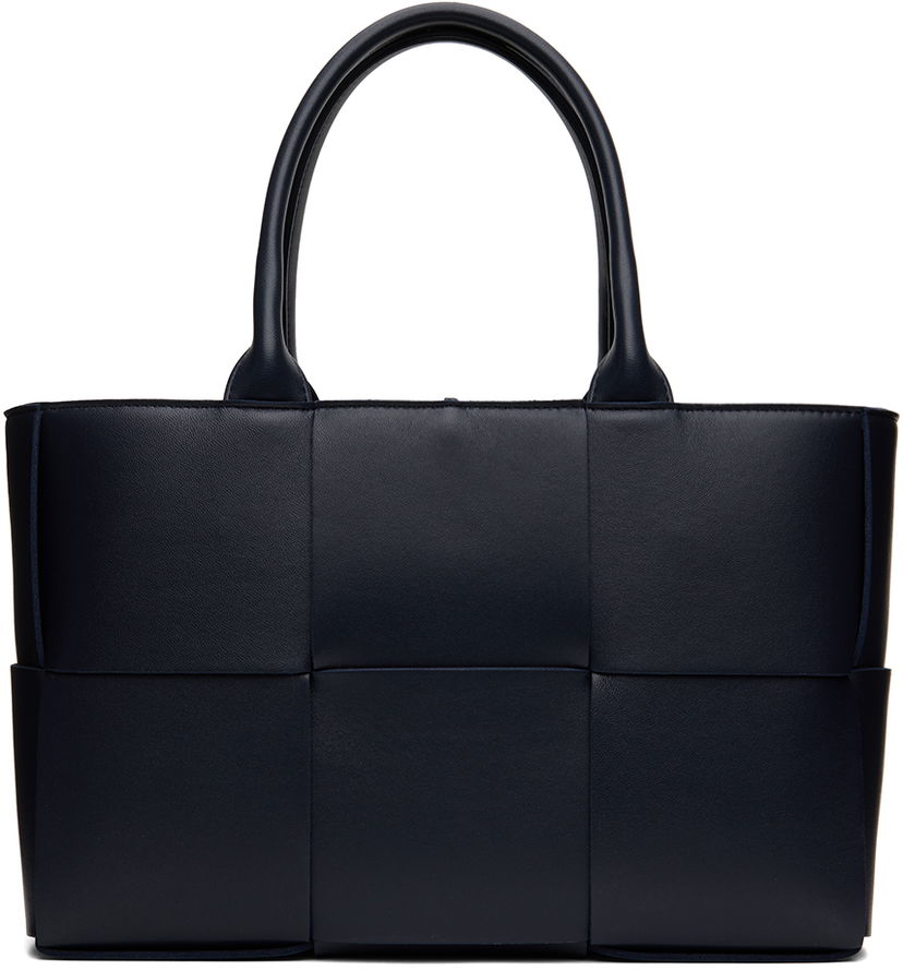 Tygpåse Bottega Veneta Small Arco Tote Bag Mörkblå | 652867 VCQC2