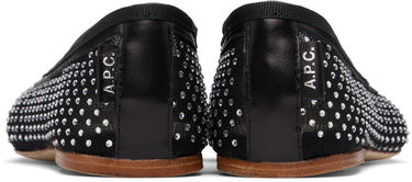 Klä A.P.C. A.P.C. Swan Crystal-Embellished Ballerina Flats Svart | PAAGG-F53295, 1