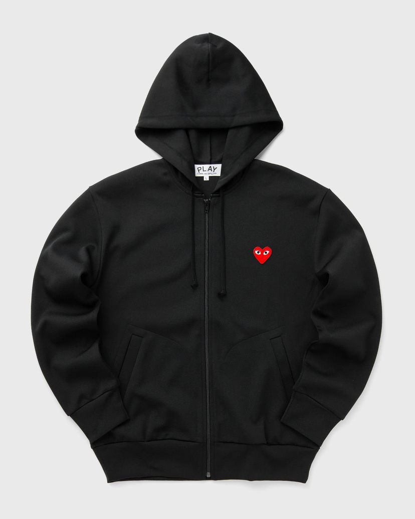 Sweatshirt Comme des Garçons Play Comme des Garcons Full-Zip Hoodie Red Heart Svart | AX-T172-051-1