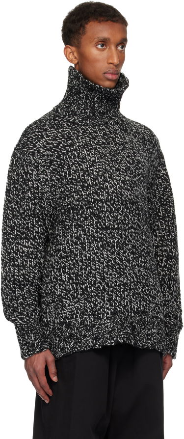 Sweater We11done We11done Chunky Knit Turtleneck Sweater Svart | WD-KT3-24-651-U-B2, 1