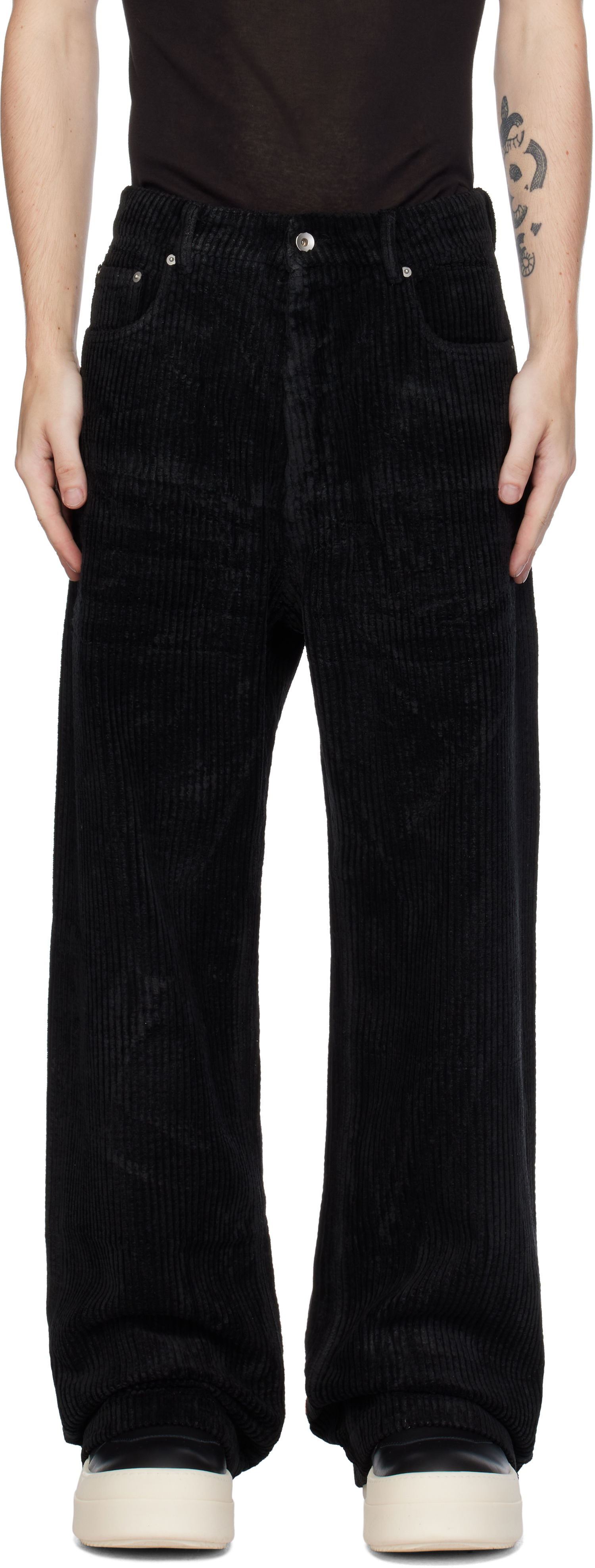 Byxor Rick Owens Geth Trousers Svart | DU02D2351 HCF, 0