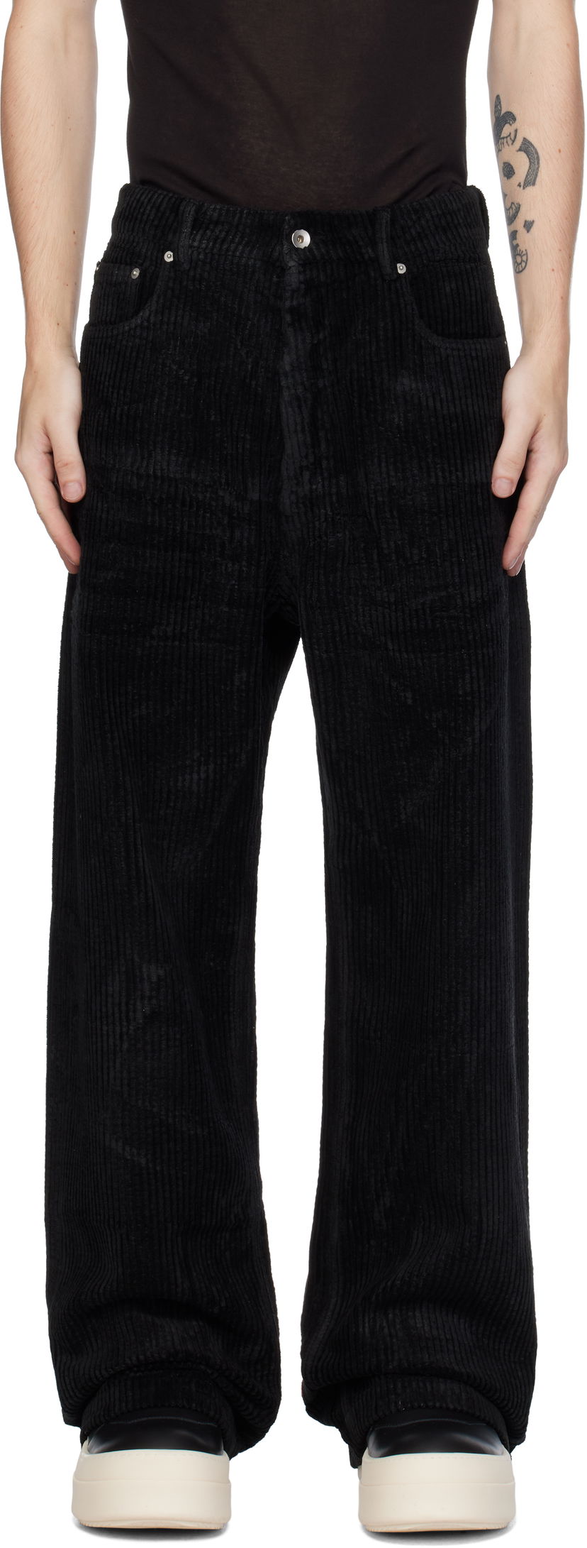 Byxor Rick Owens Geth Trousers Svart | DU02D2351 HCF