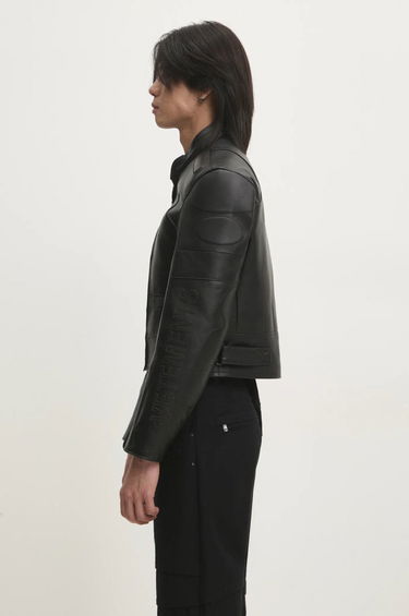 Jacka VETEMENTS VETEMENTS Racing Logo Leather Jacket Svart | UA66JA210B, 1