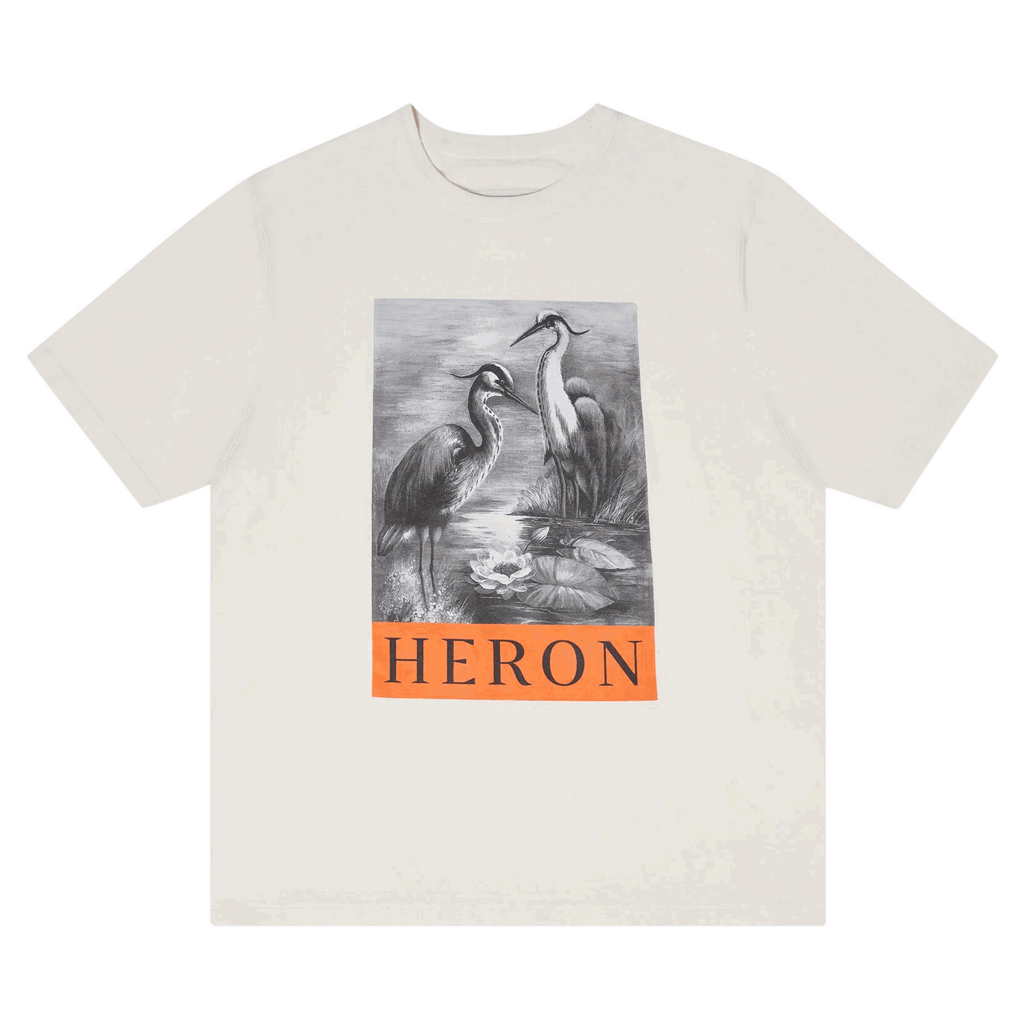 T-shirt HERON PRESTON Graphic Print T-Shirt Vit | HMAA032C99JER0030110, 0