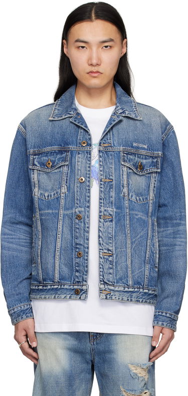 Jacka We11done We11done Washed Denim Jacket Blå | WD-DJ0-25-313-U-BL, 0