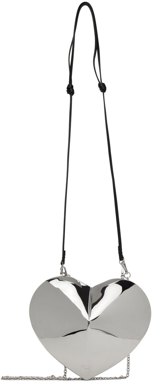 Axelväska Alaïa ALAÏA Silver 'Le Cœur' Minaudiere Bag Metallisk | AA1S05021LA006