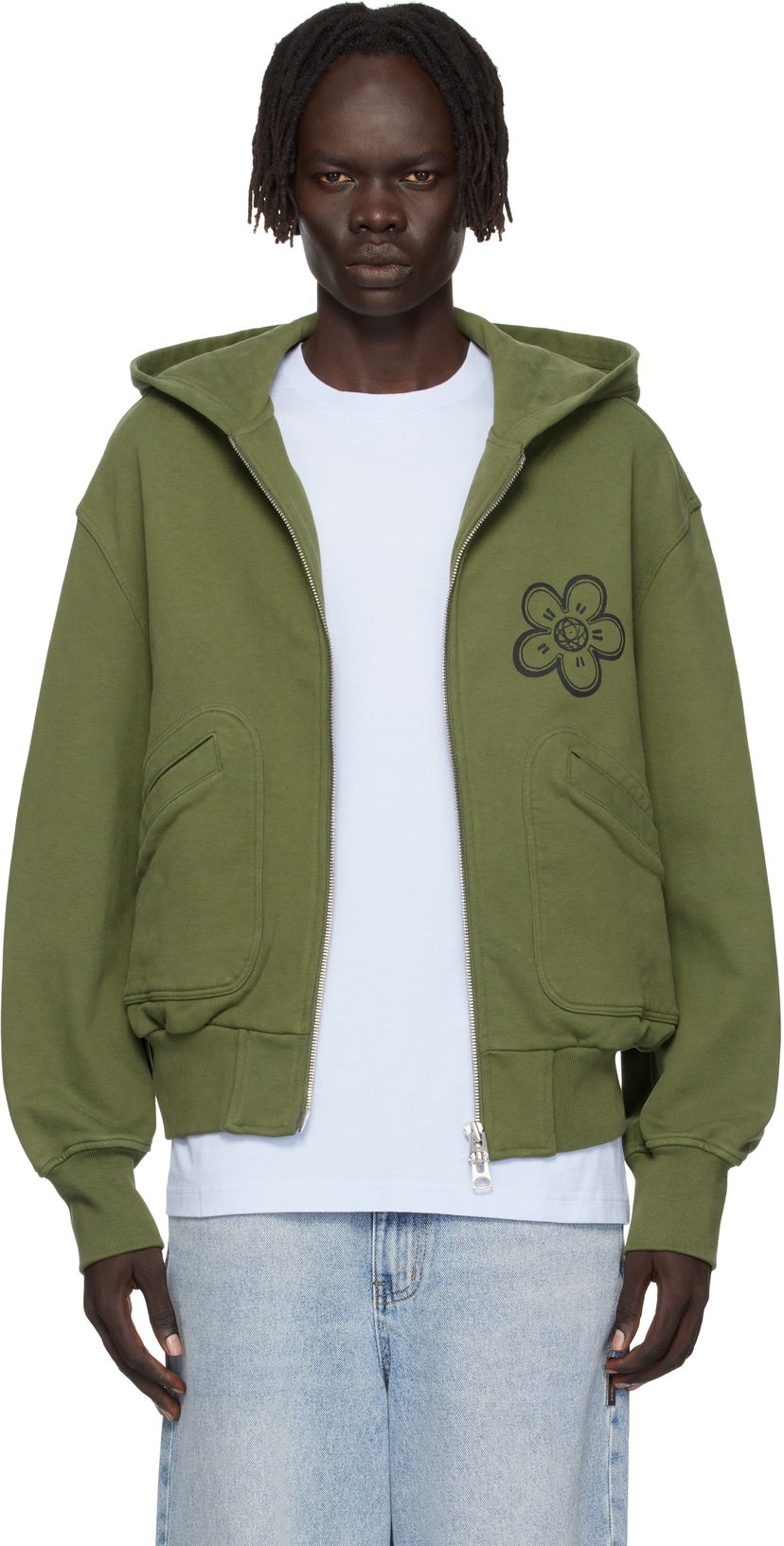 Sweatshirt KENZO Kenzo Paris Futura 2000 Edition Boxy Full-Zip Hoodie Grön | FF65HO5514MT