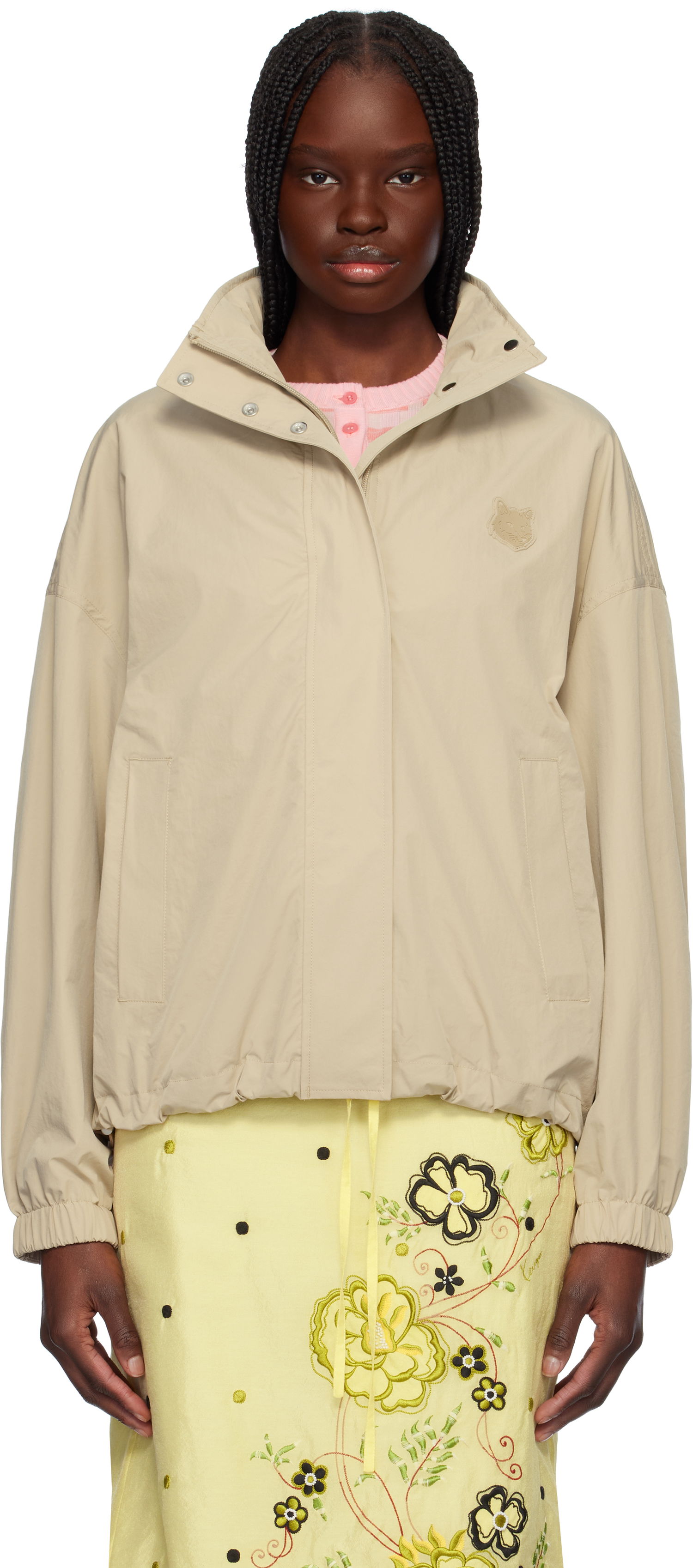 Vindjacka MAISON KITSUNÉ Maison Kitsuné Windbreaker Jacket Beige | OW02201WQ4045, 0