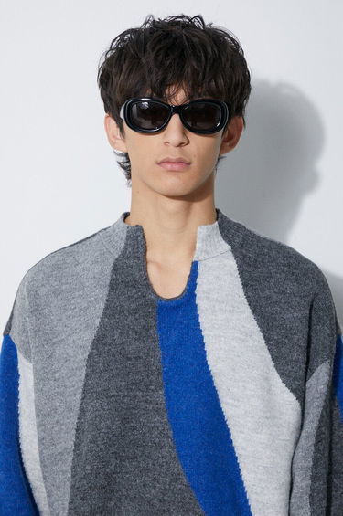 Sweater ADER ERROR Batia Knit Mock Neck Sweater Grå | BMADFWKT0301, 4