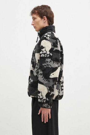 Sweatshirt Human Made Animal Print Fleece Jacket Svart | HM28JK038, 1