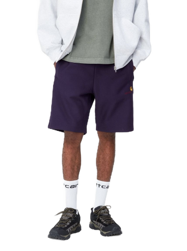 Shorts Carhartt WIP American Script Sweat Short "Cassis" Mörkblå | I031685_1N8_XX