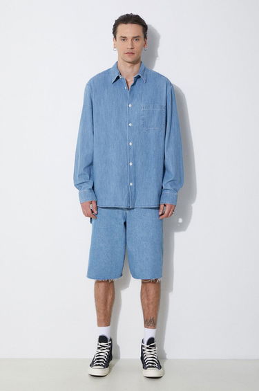 Skjorta A.P.C. A.P.C. Chemise Math Relaxed Denim Shirt Blå | COGXX.H12584.IAB, 1