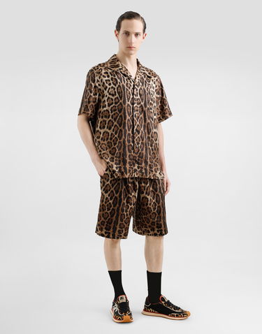Shorts Dolce & Gabbana Dolce & Gabbana Leopard-Print Silk Shorts Flerfärgad | GV37ATIS1B7HY13M, 1