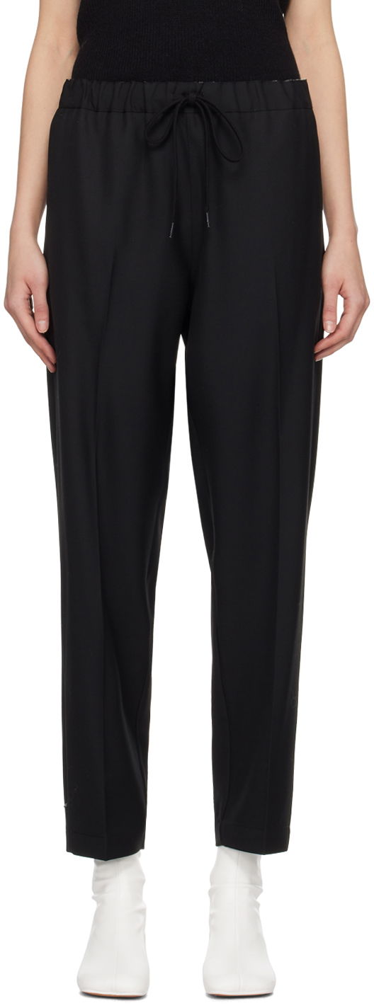 Byxor Maison Margiela MM6 Tapered Trousers Svart | S52KA0484 S78357