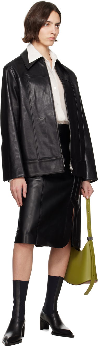 Sneakers och skor Jil Sander Jil Sander Leather Kitten Heel Ankle Boots Svart | J16WU0056_P5810, 4