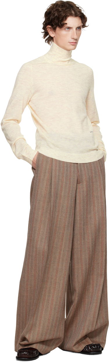 Sweater JW Anderson JW Anderson Logo Turtleneck Beige | KW1436-YN0444, 3