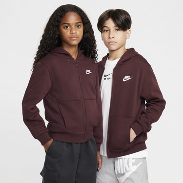 Sweatshirt Nike Nike Sportswear Club Fleece Full-Zip Hoodie Bourgogne | FD3004-652, 1