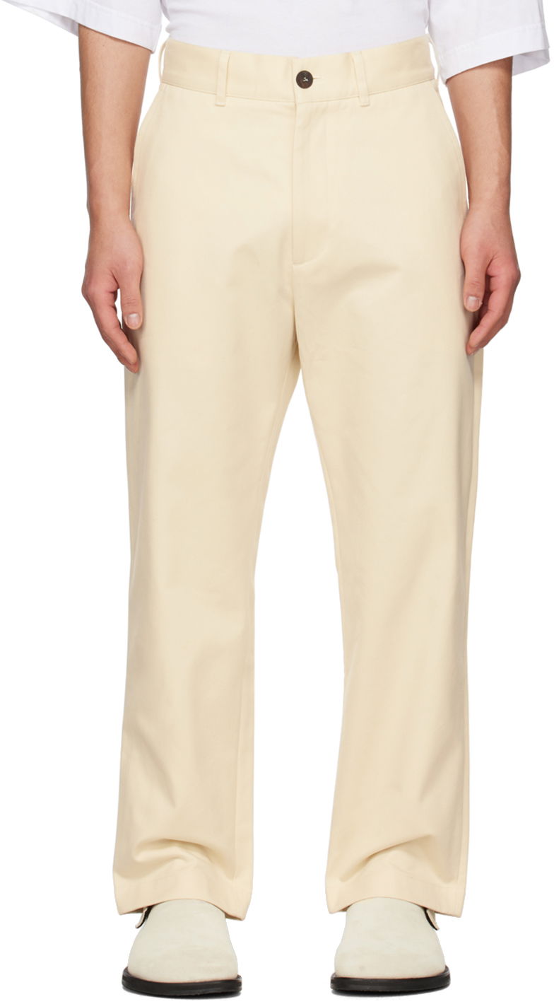 Byxor Studio Nicholson Studio Nicholson Bill Trousers Beige | BILL SNM - 082 -
