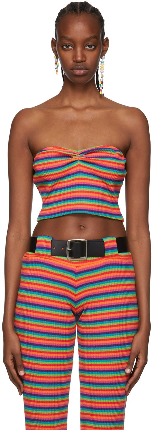 Linne Anna Sui Exclusive Striped Tube Top Flerfärgad | 522A20