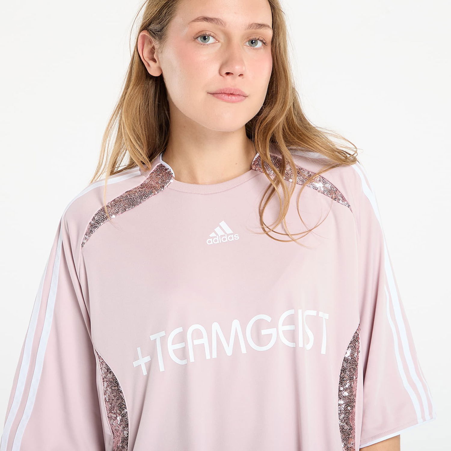 Jersey adidas Originals Adilenium Season 4 Teamgeist Oversized T-Shirt Rosa | KE9793, 1