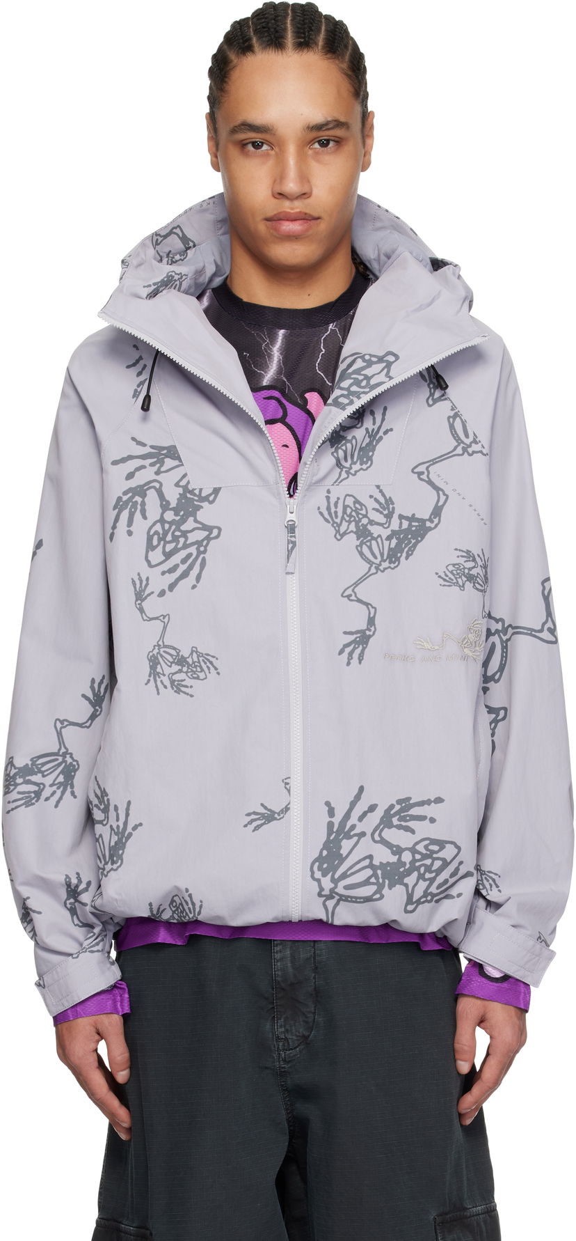 Vindjacka Perks And Mini Perks and Mini Dem Bones Lightweight Jacket Grå | 39192