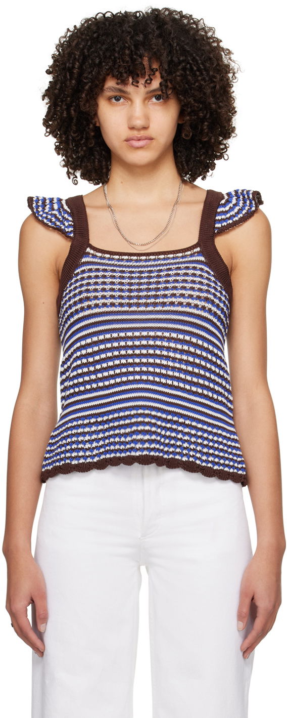 Linne A.P.C. Crocheted Tank Top Blå | COGDJ-F23305
