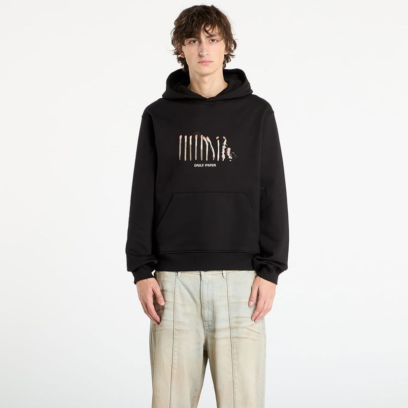Sweatshirt DAILY PAPER Daily Paper Light Cycle Hoodie Svart | 2521100