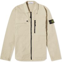 Jacka Stone Island Supima Cotton Twill Stretch-TC Zip Shirt Jacket Beige | 801510210-V0095, 1