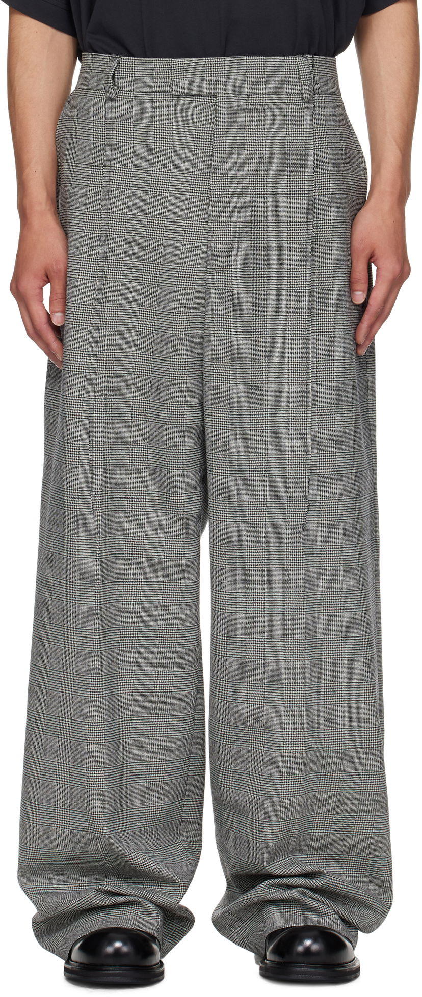 Byxor VETEMENTS VETEMENTS Cut Baggy Tailored Trousers Grå | UH76TP350GC