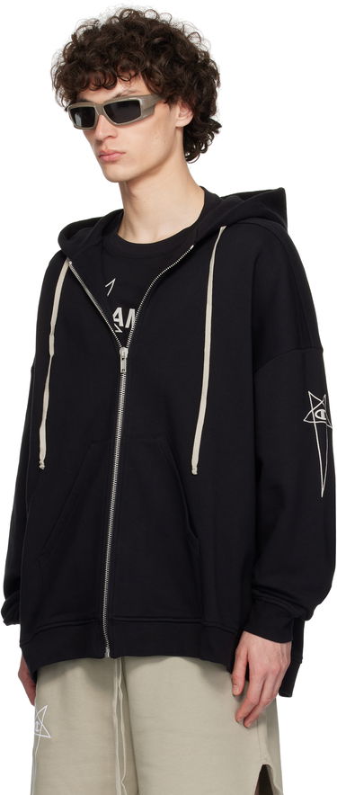 Sweatshirt Rick Owens Rick Owens Champion Edition Jumbo Jason's Zip Hoodie Svart | CM01E1663 CHFE FELPA, 3